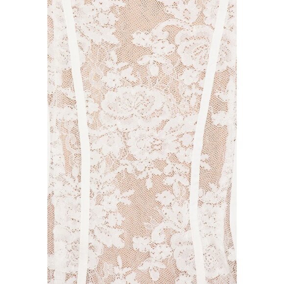 V. Chapman Capulet Strapless Corset Chantilly Lace Midi Dress *Hemmed* Size 8 - Picture 5 of 10